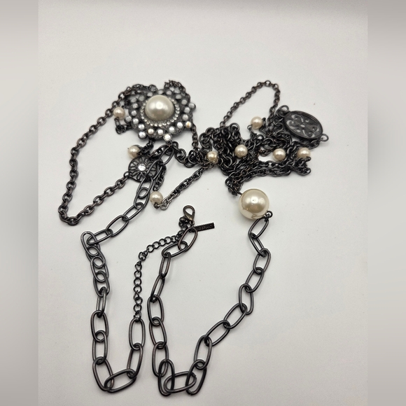 Layne Bryant Multi Strand Black and Pearl Necklace - Picture 4 of 5